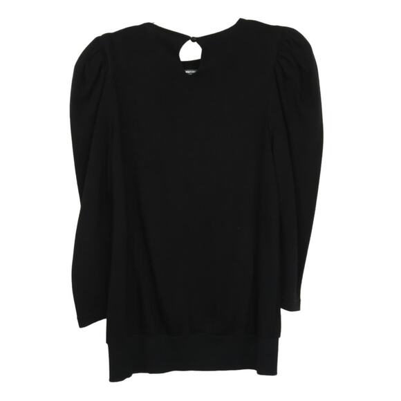 Just Tina 80s Vintage Sweater Black Ribbon Rose Rhinestone Funky Retro Large - Picture 3 of 5